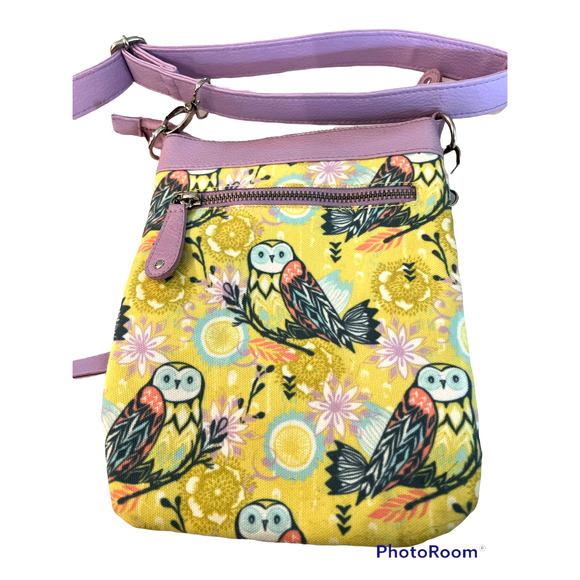 Sarah Watts Capri Designs Wilderness Collection Crossbody Purse with Owls - Picture 2 of 4
